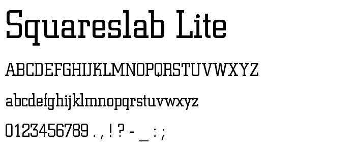 SquareSlab Lite font
